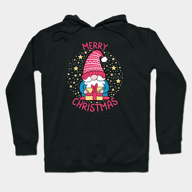 Merry Christmas Cute Gnome ready for the holidays Hoodie by Yarafantasyart